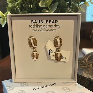 BaubleBar Gold Statement Earrings with Sparkling Crystals